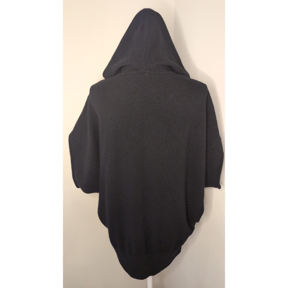 Vince Pure cashmere  poncho black sweater hoodie - Picture 4 of 12